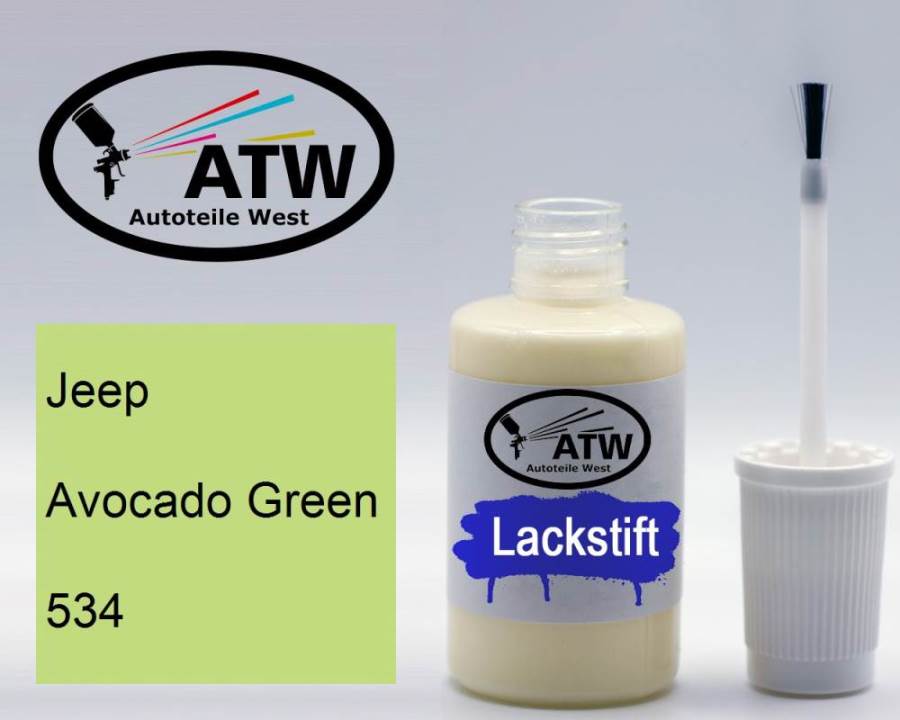 Jeep, Avocado Green, 534: 20ml Lackstift, von ATW Autoteile West.